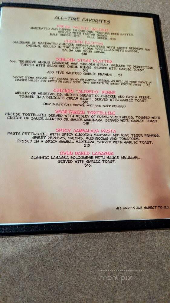 McKia's Restaurant - Osoyoos, BC menu_pic