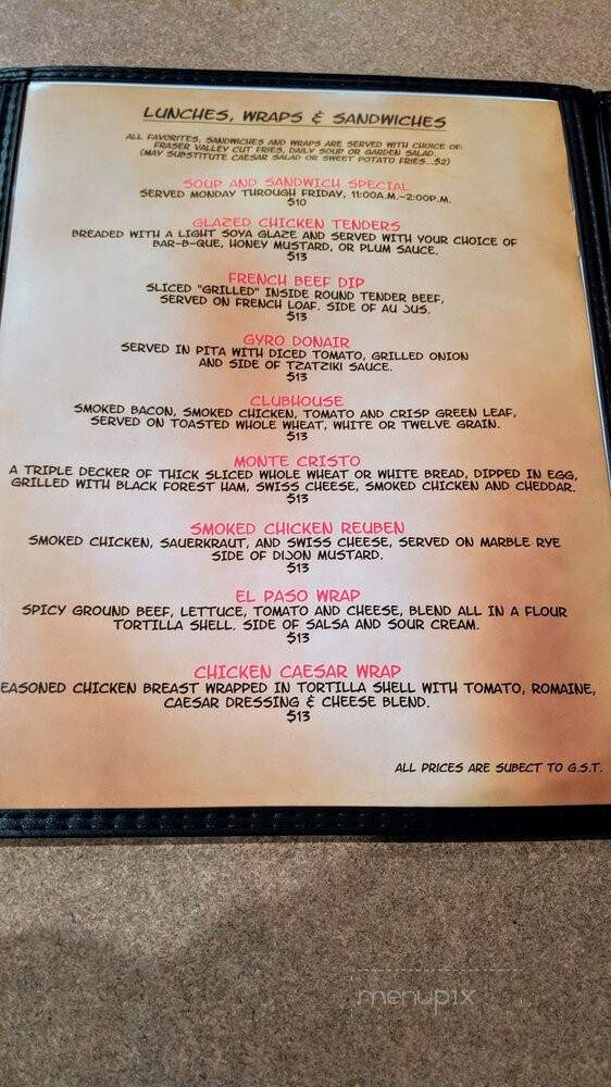 McKia's Restaurant - Osoyoos, BC menu_pic