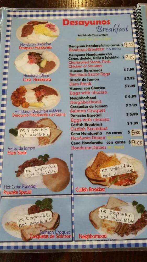 Casa Honduras - New Orleans, LA menu_pic