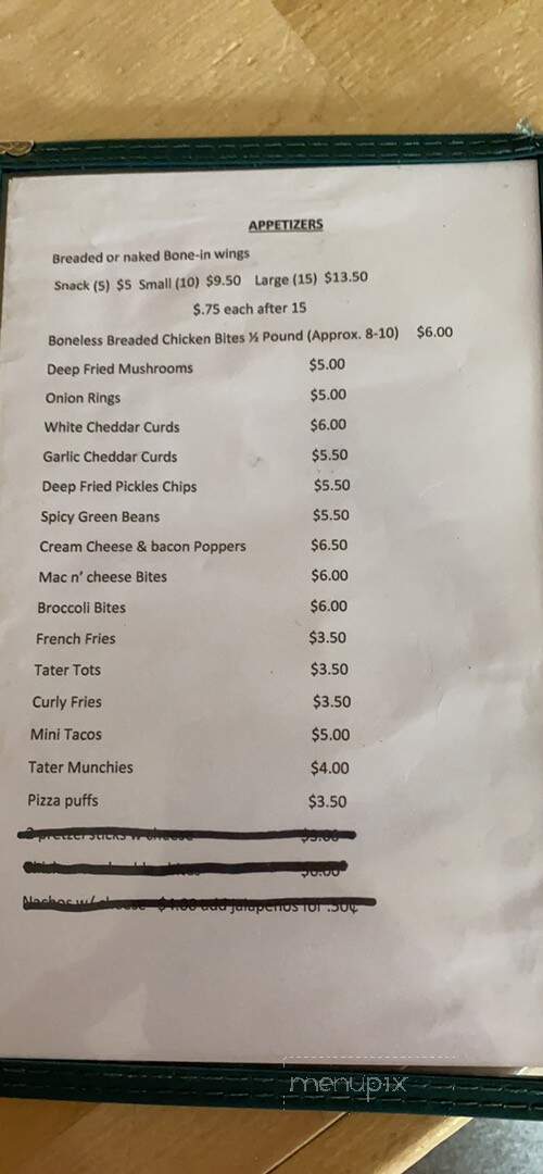 Heine's Tavern - Mauston, WI menu_pic