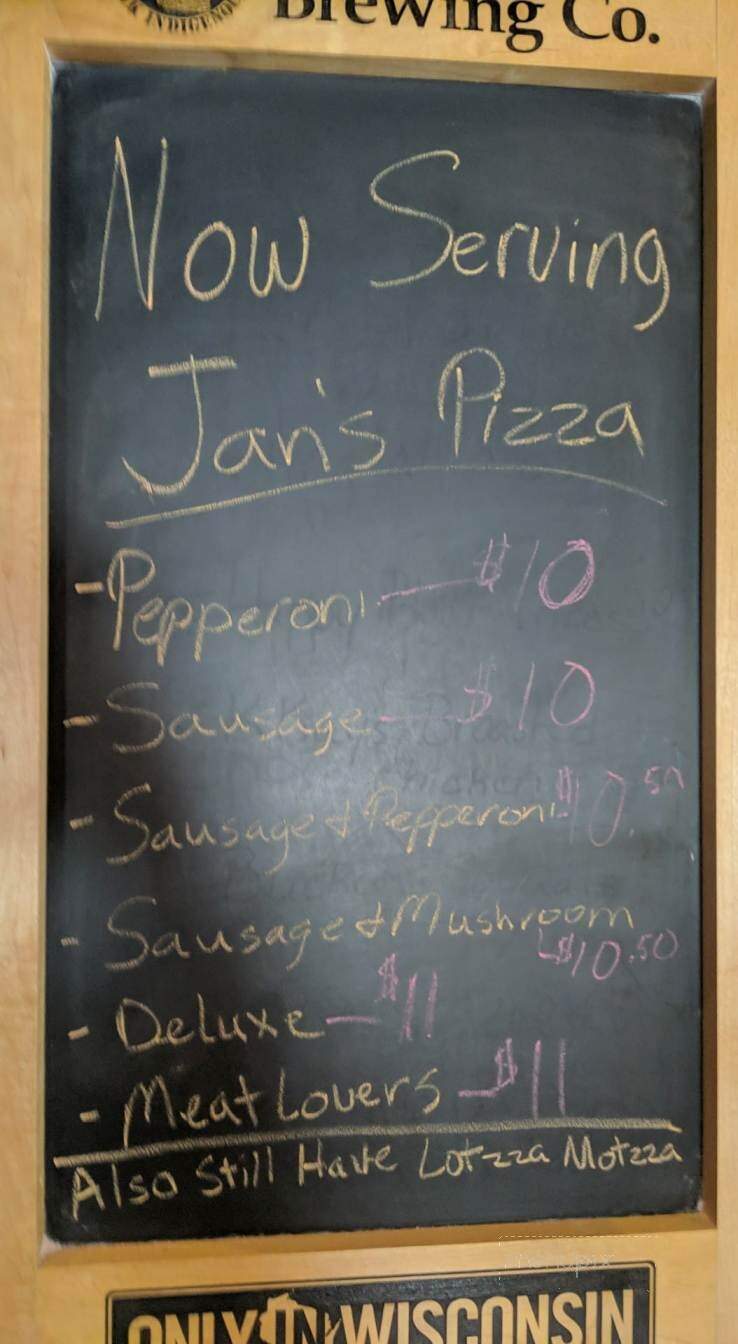 Wieners Bar - Ettrick, WI menu_pic