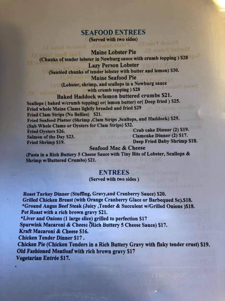 Spurwink Country Kitchen - Scarborough, ME menu_pic