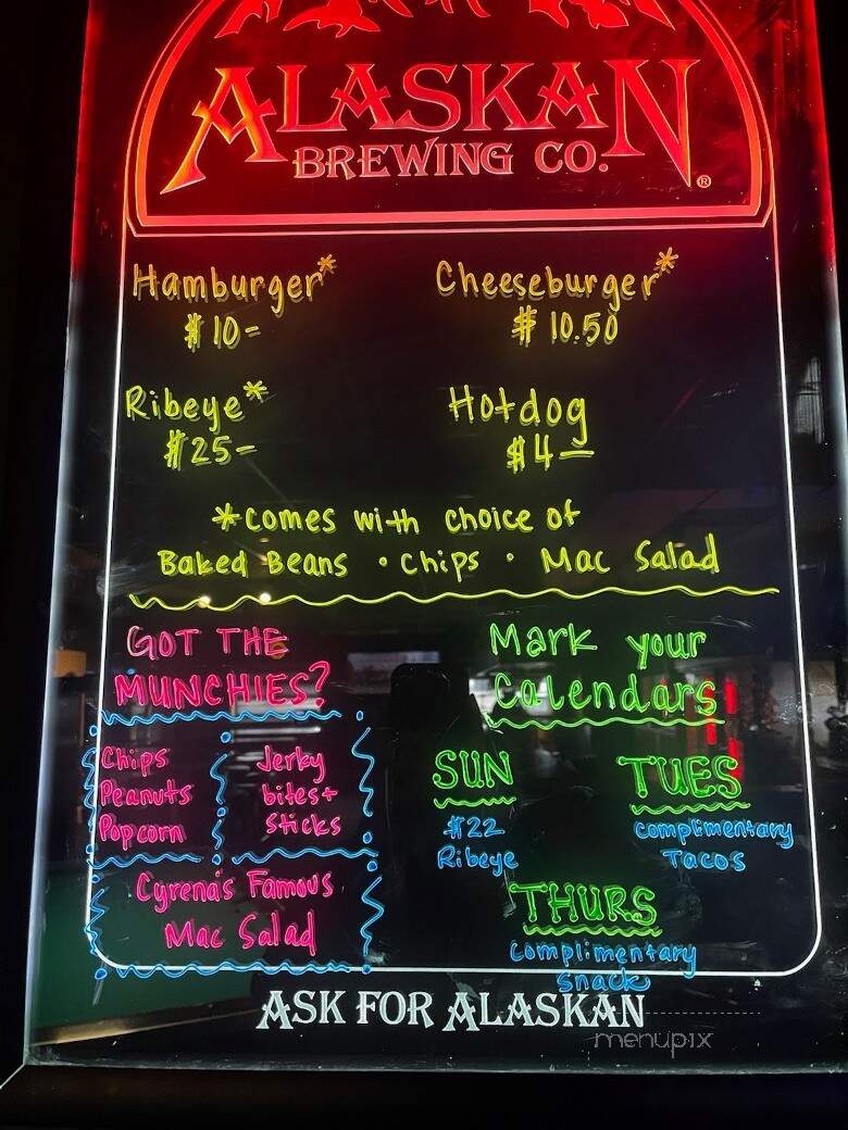 Club Soda - Fairbanks, AK menu_pic
