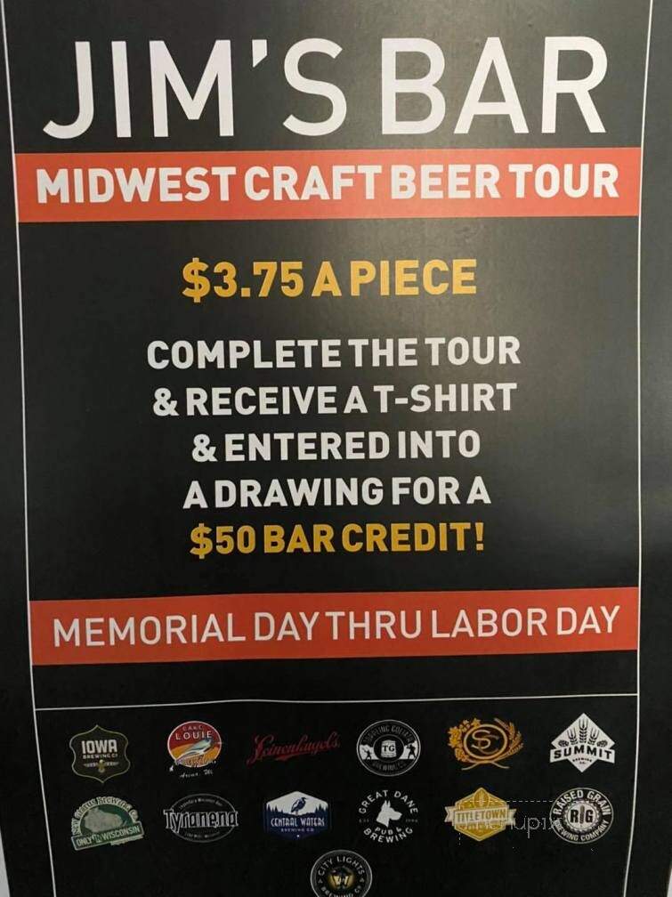 Jim's Bar - Prairie Du Chien, WI menu_pic