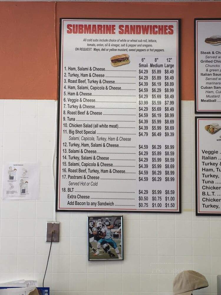 Big Shot Subs - Davie, FL menu_pic