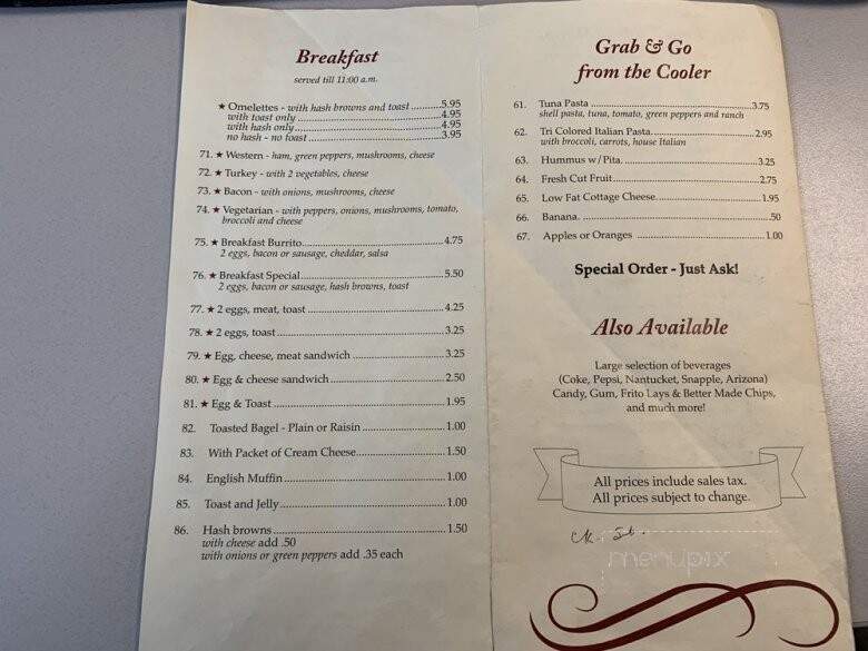 Bingham Cafe - Bingham Farms, MI menu_pic