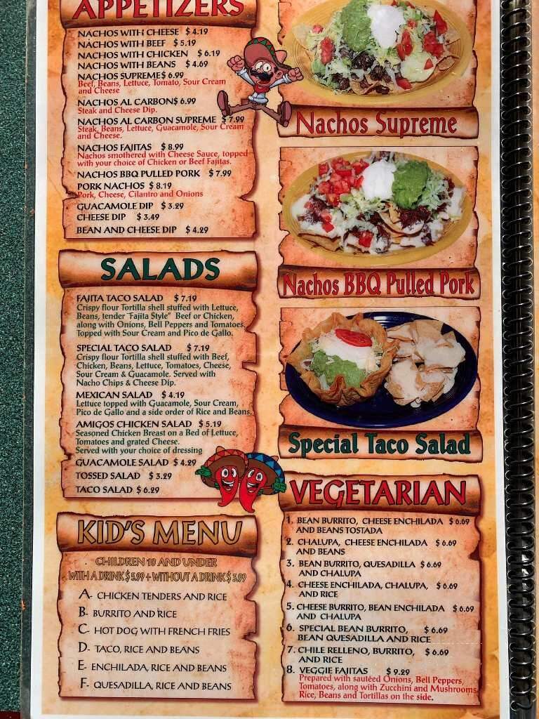 Amigos Mexican Restaurant - Springfield, MO menu_pic