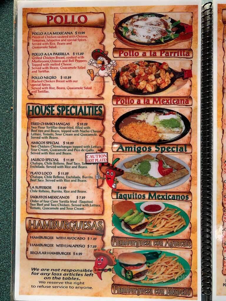 Amigos Mexican Restaurant - Springfield, MO menu_pic