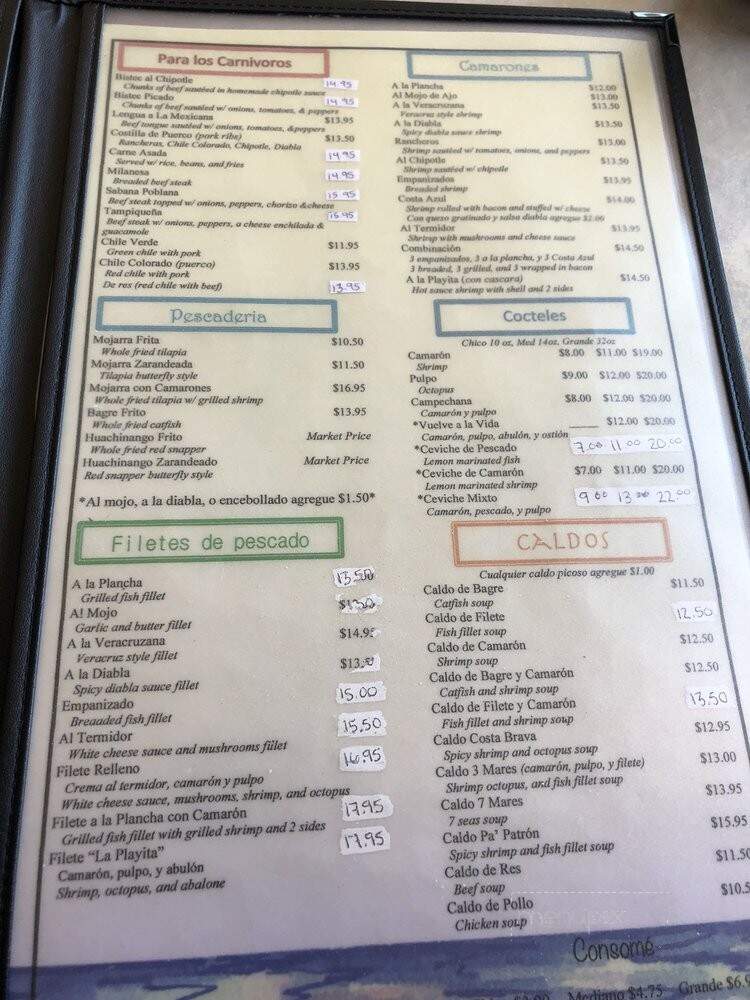 La Playita Restaurant - Las Vegas, NV menu_pic