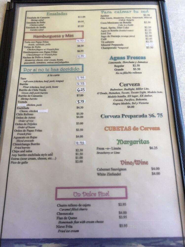 La Playita Restaurant - Las Vegas, NV menu_pic