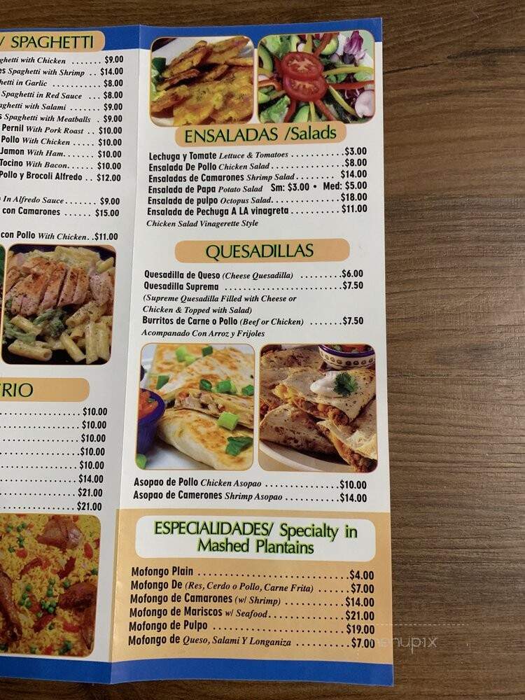 Arelis Restaurant - Camden, NJ menu_pic