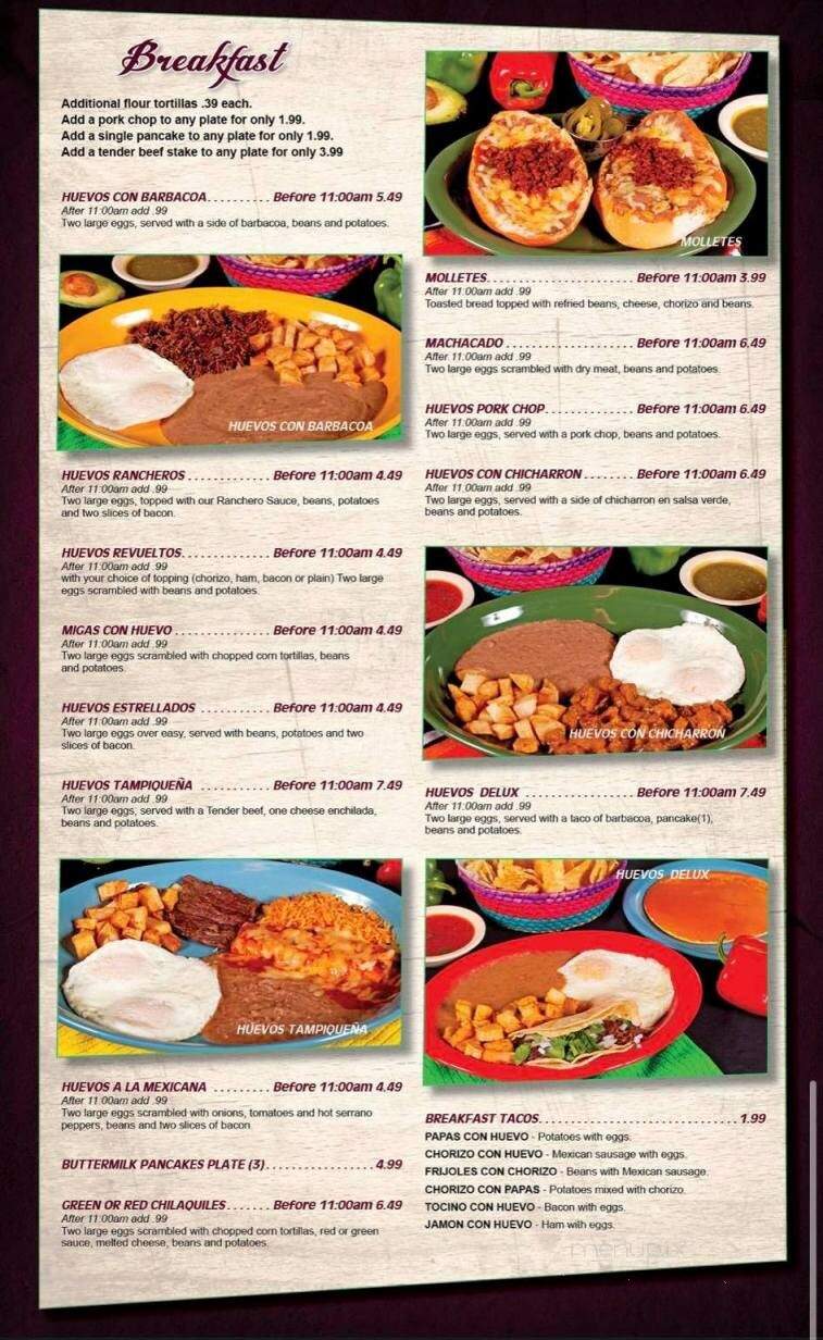 Original Taqueria Co - Baytown, TX menu_pic