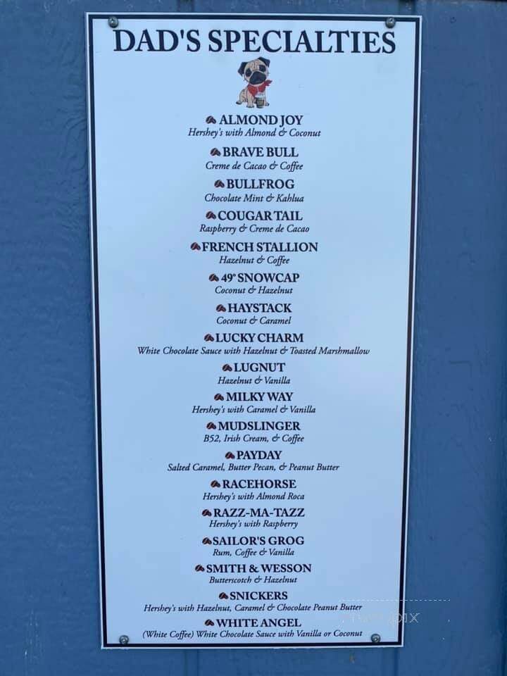 Dad's Espresso - Chewelah, WA menu_pic