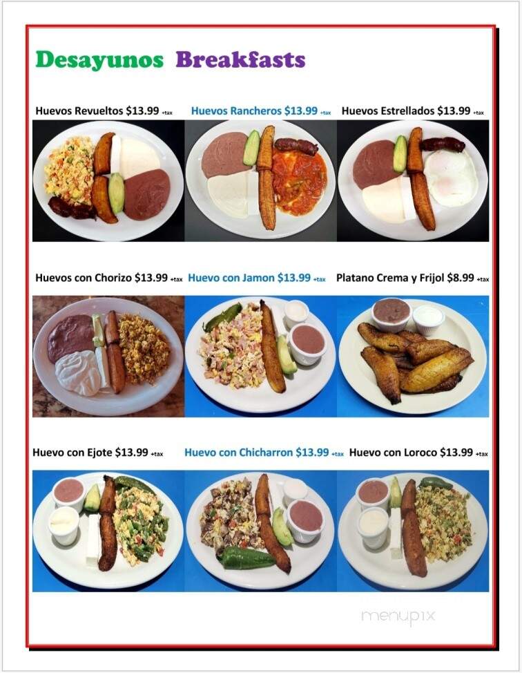 Pupuseria Salvadorena - Long Beach, CA menu_pic