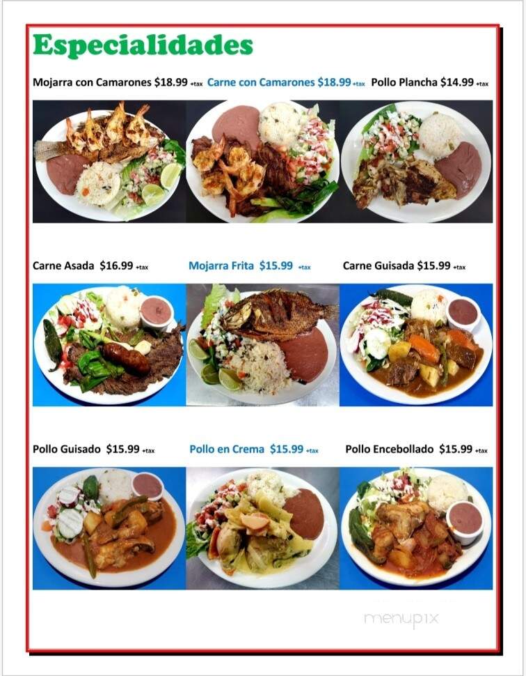 Pupuseria Salvadorena - Long Beach, CA menu_pic