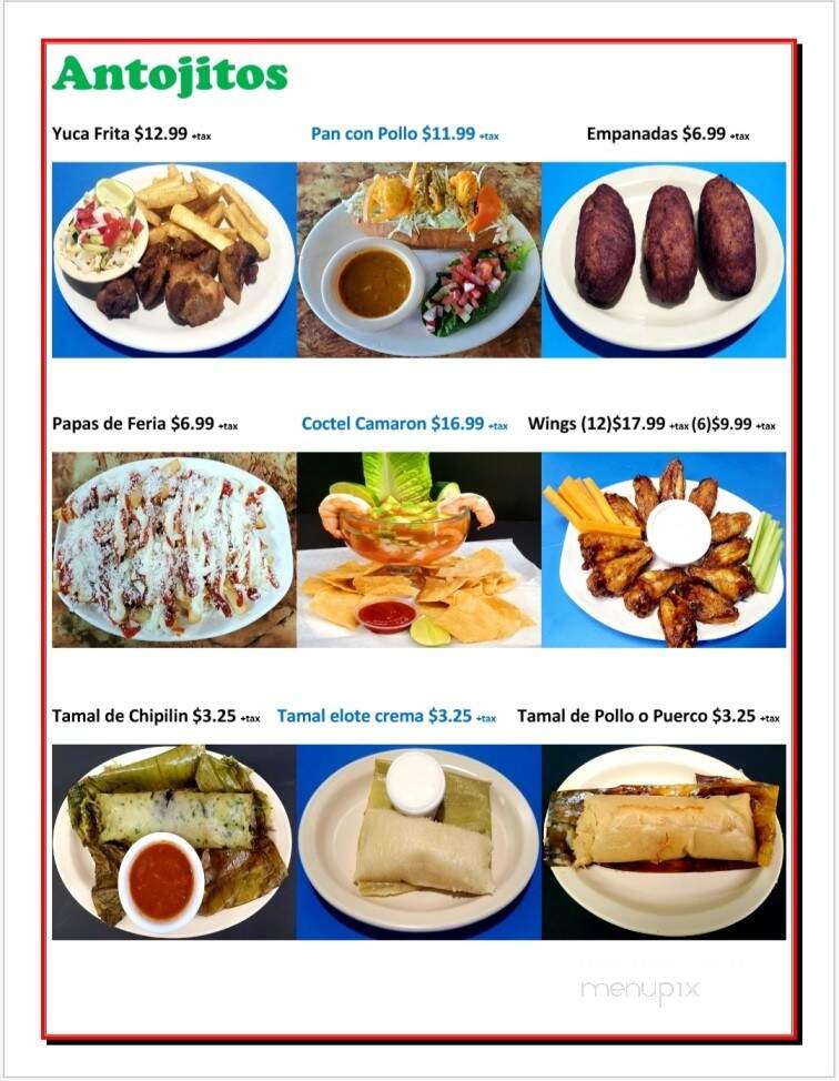 Pupuseria Salvadorena - Long Beach, CA menu_pic