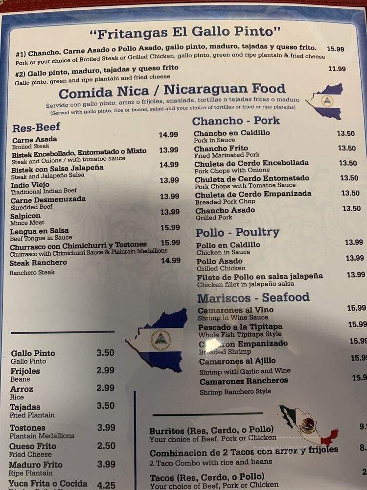 El Gallo Pinto Restaurant - Azusa, CA menu_pic