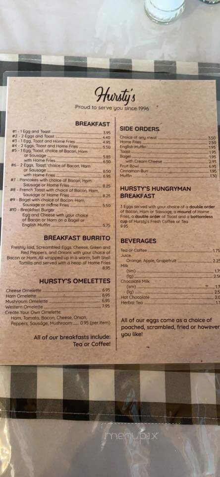 Hursty's Bar & Grill - Stanstead, QC menu_pic
