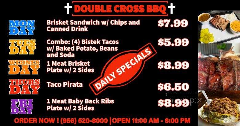 Double Cross BBQ - Weslaco, TX menu_pic