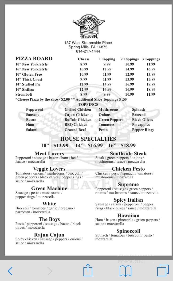 Pizza Heaven - Spring Mills, PA