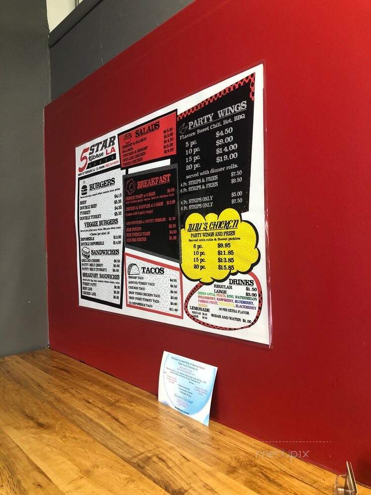 5 Star Kitchen - Los Angeles, CA menu_pic