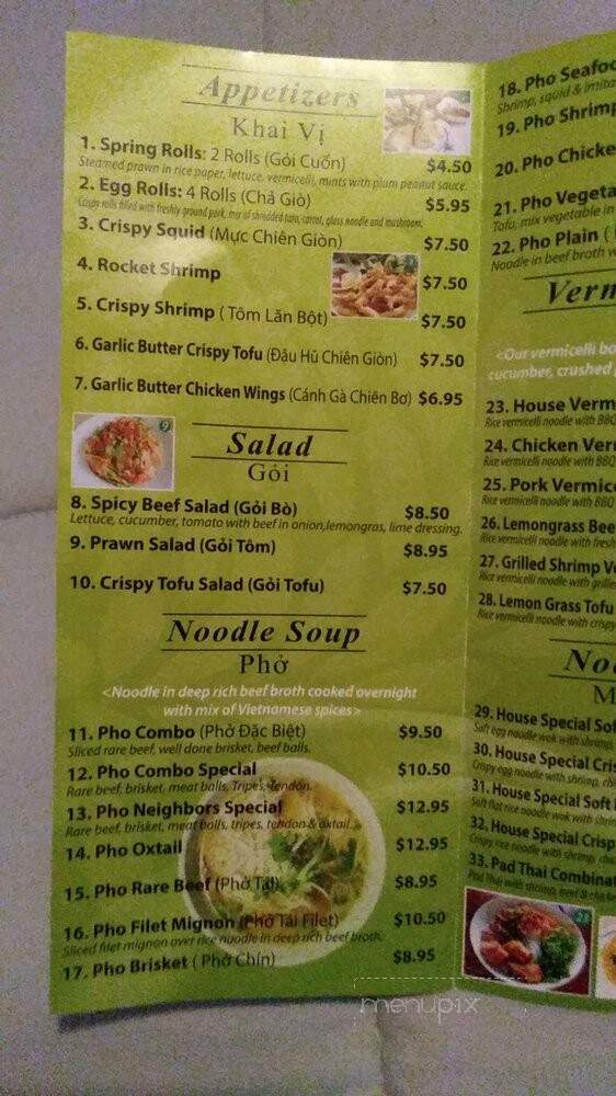 Pho' Neighbors - Lake Elsinore, CA menu_pic