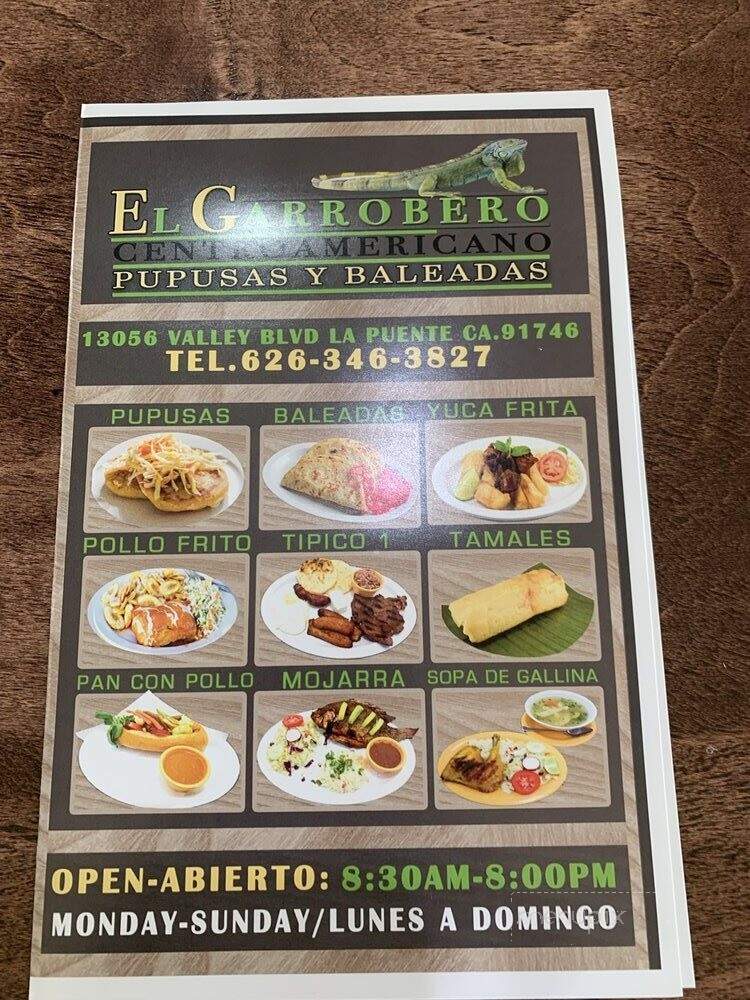 El Garrobero - La Puente, CA menu_pic