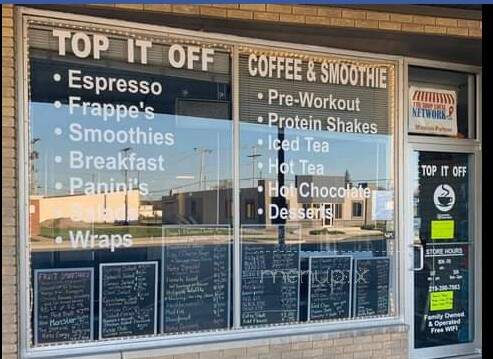 Top It Off Coffee & Smoothies Shop - Cedar Lake, IN menu_pic