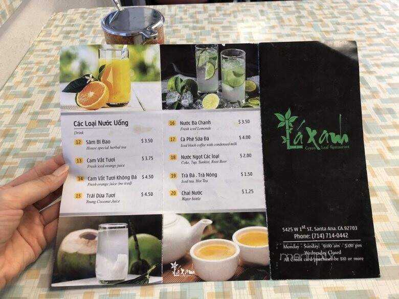La Xanh - Santa Ana, CA menu_pic