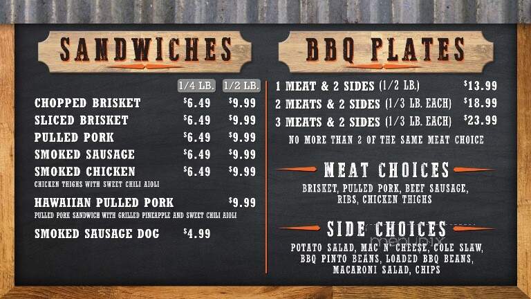 Infinite BBQ - Los Alamos, NM menu_pic
