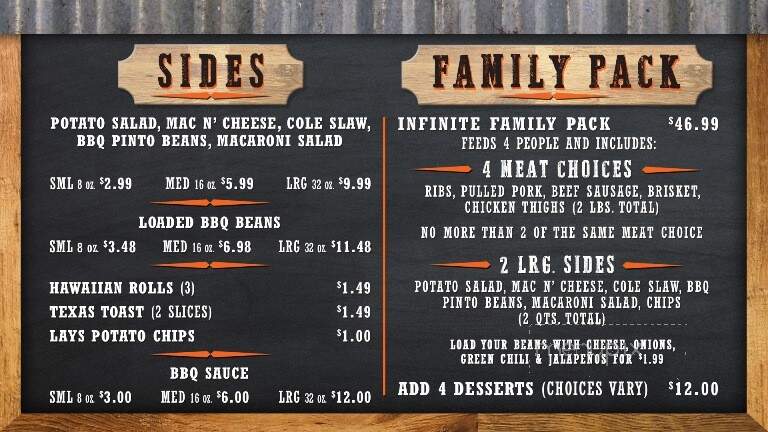 Infinite BBQ - Los Alamos, NM menu_pic