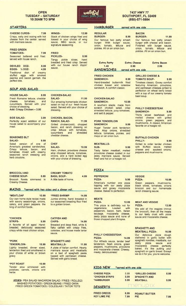 Bellyful - Panama City, FL menu_pic