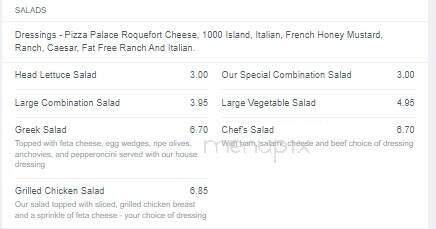 Pizza Palace - Canton, OH menu_pic