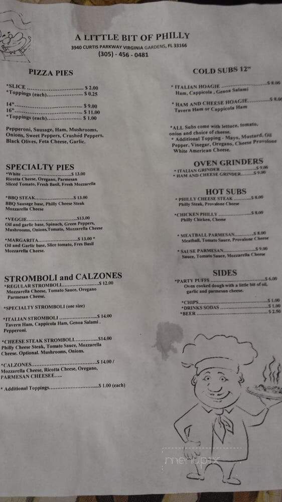 A Little Bit of Philly - Virginia Gardens, FL menu_pic