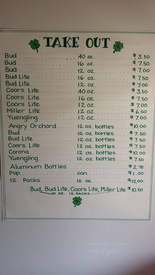Cloverleaf Bar & Lounge - Perryopolis, PA menu_pic