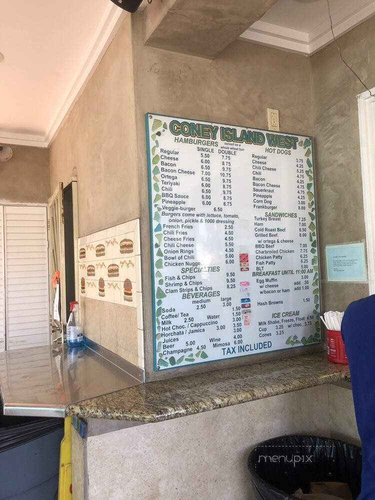 Coney Island West - Avalon, CA menu_pic