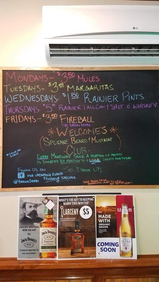 Brown Derby Tavern - Spokane, WA menu_pic