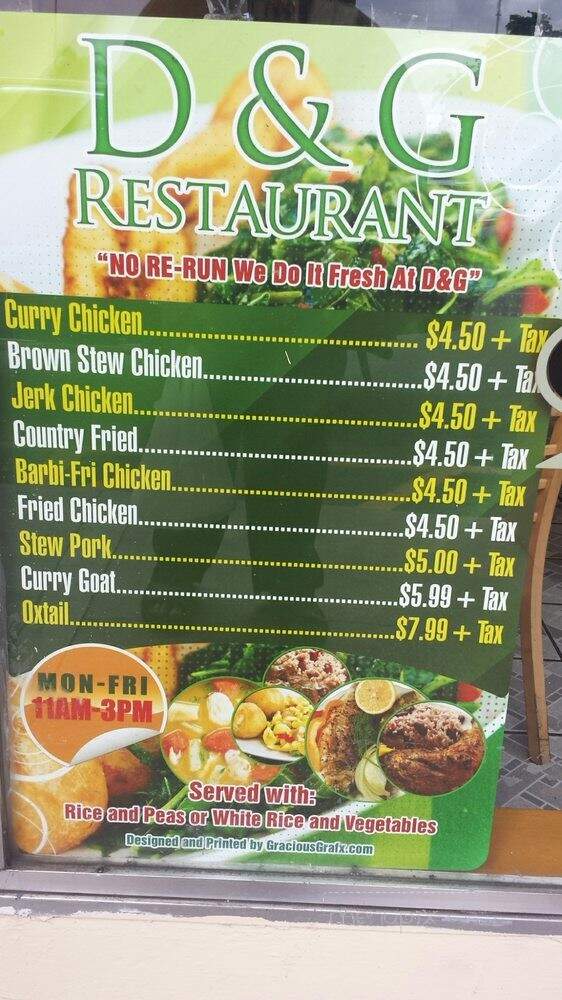 D & G Restaurant - Miramar, FL menu_pic