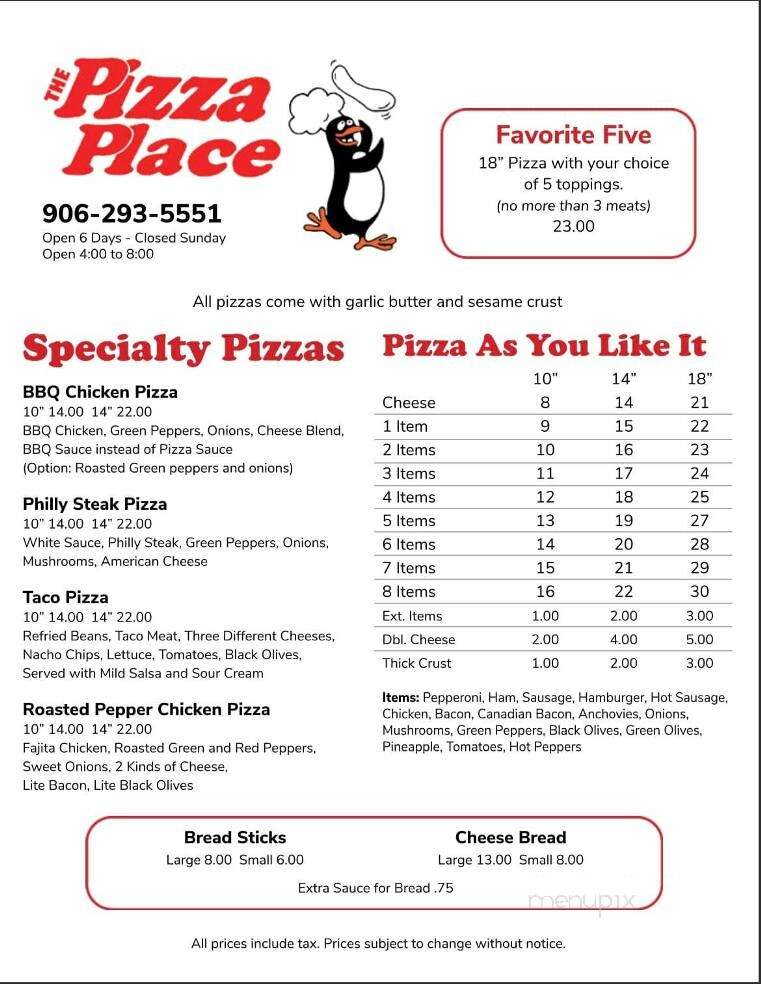 Pizza Place - Newberry, MI