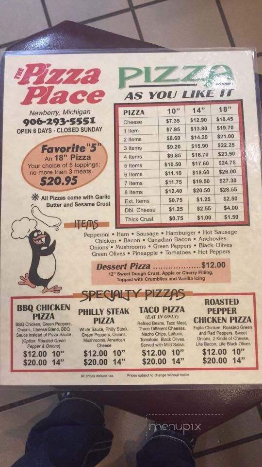 Pizza Place - Newberry, MI
