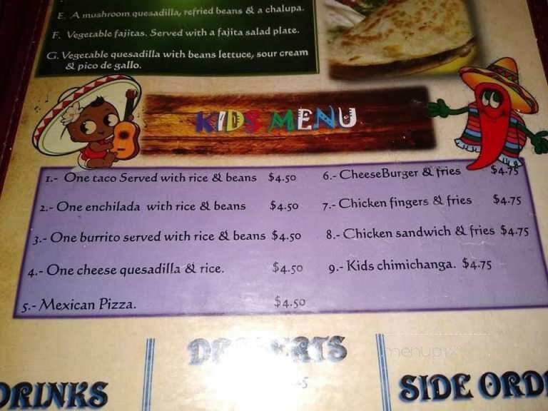 Laesperanza Mexican Restaurant - Middlesboro, KY menu_pic