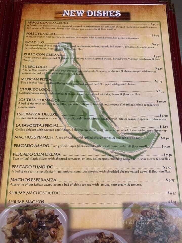 Laesperanza Mexican Restaurant - Middlesboro, KY menu_pic