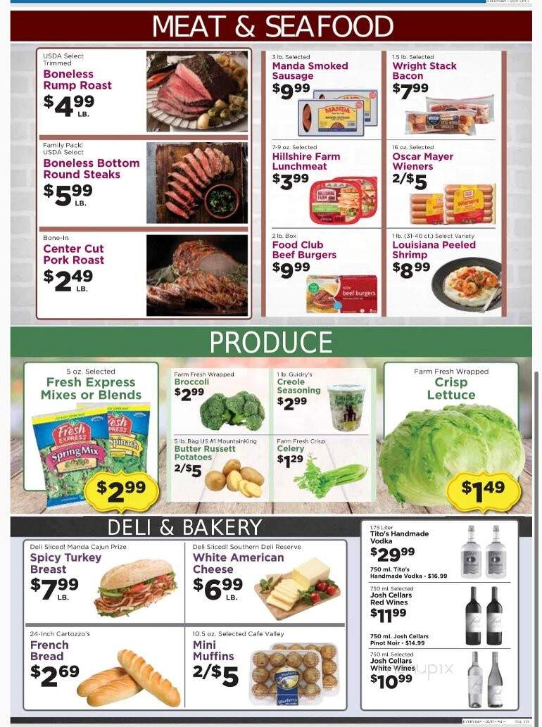 Schexnayder Catering & Bakery - Vacherie, LA menu_pic