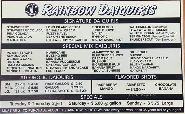 Rainbow Daiquiris & Deli - Hammond, LA