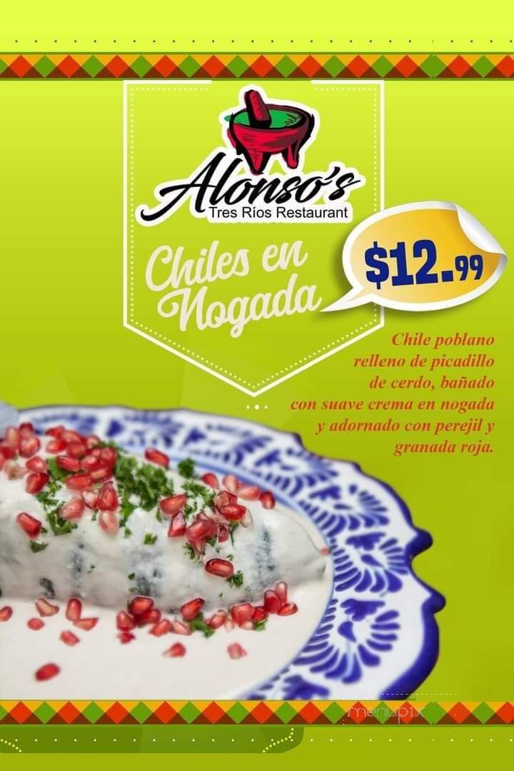 Alonso's Tress Rio Restaurant - Mcallen, TX menu_pic