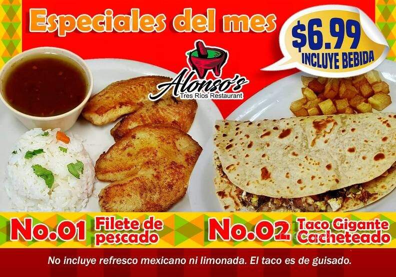 Alonso's Tress Rio Restaurant - Mcallen, TX menu_pic