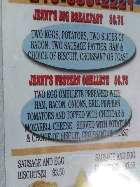 Jenny's Mexican Restaurant - San Antonio, TX menu_pic