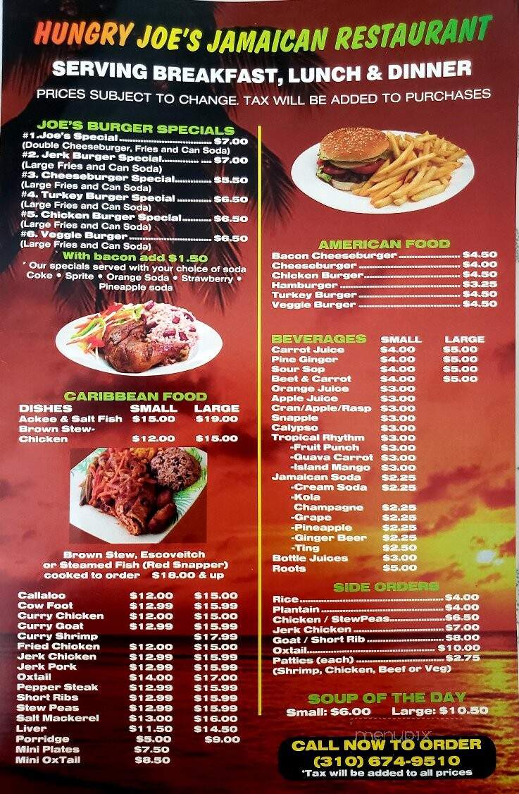 Hungry Joe's Burgers - Inglewood, CA menu_pic
