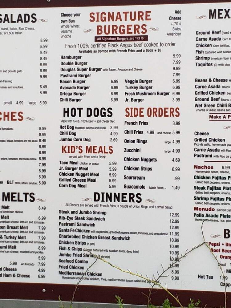 Douglas Drive In Restaurant - Whittier, CA menu_pic