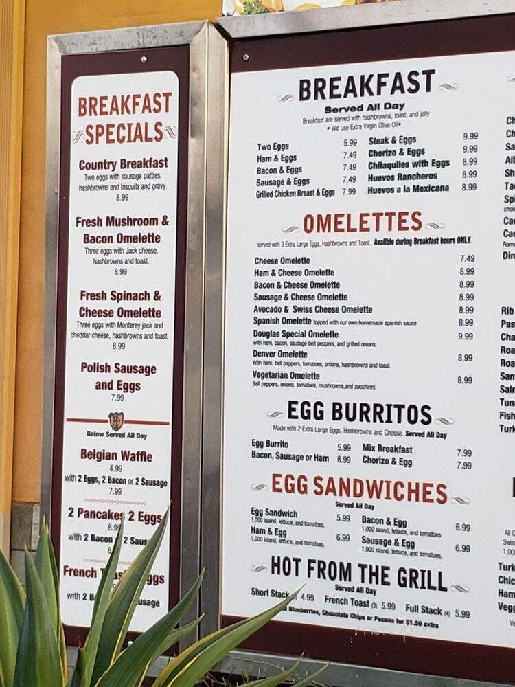 Douglas Drive In Restaurant - Whittier, CA menu_pic